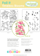 Graphic of Foil It Timeless Blooms which creates foiled flowers.