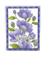 Handmade greeting card with flowers on it and with sympathy sentiment on it. Handmade greeting card with flowers on it and with sympathy sentiment on it.