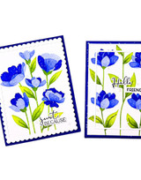 Two handmade greeting cards with flowers on them and different sentiments on each. Two handmade greeting cards with flowers on them and different sentiments on each.