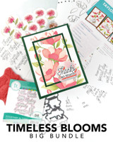 Graphic of Timeless Blooms Big Bundle which includes the cardmaking kit, insiders, and foil its. Graphic of Timeless Blooms Big Bundle which includes the cardmaking kit, insiders, and foil its.