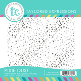 Graphic of Pixie Dust 6x6 Rubber Background Stamp which includes sparkles on it for papercrafting.