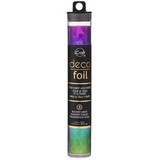 Image of Deco Foil Transfer Sheets - Rainbow Shattered Glass which is a purple and green color.