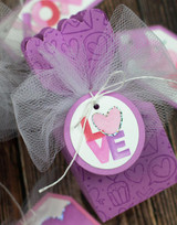 Handmade gift box with love tag on it.