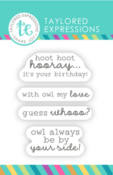Image of Critter Crew Clear Stamp - Owl Observations which are owl themed sentiments used for papercrafting.