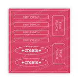Graphic of Love to Label Sticker Sheet - Fruit Punch which is a pink color.