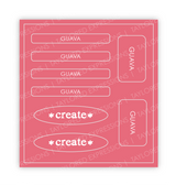 Graphic of Love to Label Sticker Sheet - Guava which is a pink color.