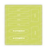 Graphic of Love to Label Sticker Sheet - Kiwi which is a green color.