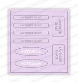 Graphic of Love to Label Sticker Sheet - Lavender Glaze which is a pink, purple color.