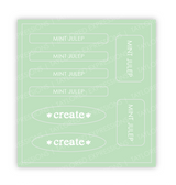 Graphic of Love to Label Sticker Sheet - Mint Julep which is a green color.
