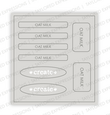 Graphic of Love to Label Sticker Sheet - Oat Milk which is a light gray color.