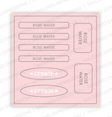 Graphic of Love to Label Sticker Sheet - Rose Water which is a pink color.