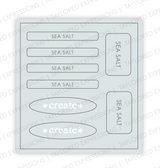 Graphic of Love to Label Sticker Sheet - Sea Salt which is a white, grey color.
