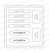Graphic of Love to Label Sticker Sheet - Sugar Cube which is a white color.