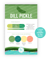 Graphic of Palette Playbook - Dill Pickle which is a green color.