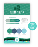 Graphic of Palette Playbook - Gumdrop which is a teal, blue color.