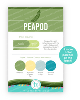 Graphic of Palette Playbook - Peapod which is a green color.