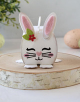 Image of a handmade paper crafted bunny.