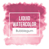 Graphic of TE Liquid Watercolor Bubblegum which is used for papercrafting.