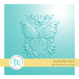 Graphic of Butterfly Print 6x6 Embossing Folder.