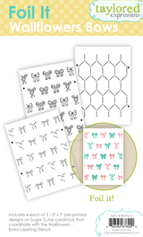 Graphic of Foil It - Wallflowers Bows which creates foiled bows for papercrafting.