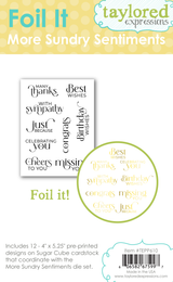 Graphic of Foil It - More Sundry Sentiments which is used for papercrafting.