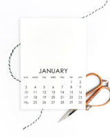 Image of 2027 5x7 in. calendar used for papercrafting.