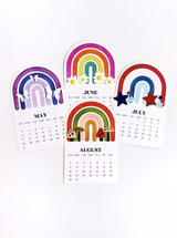 2027 Arched Desk Calendar - Sugar Cube