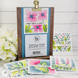 Handmade calendar with flowers on it and make today a good day sentiment on it.