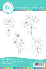 Graphic of Nature's Canvas Stamp Set - The Second Bloom with flowers on it for papercrafting.