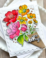 Handmade greeting cards with flowers on it and stay strong sentiment on it.