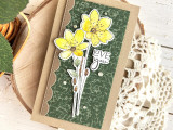 Handmade greeting card with flower on it and love you sentiment on it.
