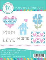 Graphic of The Archive Collection - Stitch by Stitch Stamp which is a stamp used for papercrafting.