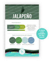 Image of Palette Playbook - Jalapeno which is a dark green color.