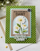 Handmade greeting card with daisy's on it and if friends were flowers, I'd pick you sentiment on it.