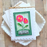 Handmade greeting card with flowers on it and let your dreams blossom sentiment on it.
