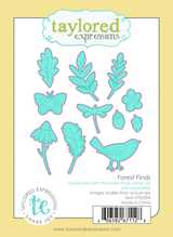 Graphic of Forest Finds Dies which includes steel die for papercrafting.