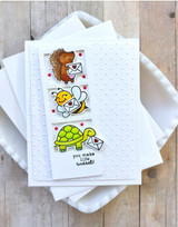 Handmade greeting card with critters on it and you make life sweet sentiment on it.