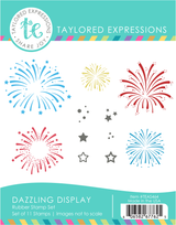 Graphic of Dazzling Display Stamp Set that includes fireworks for papercrafting.
