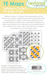 Graphic of TE Maps - Talking in Circles 2 - A2 Sugar Cube which creates a map of patterns for papercrafting.