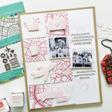 Handmade scrapbooking page that is travel themed.