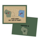 Graphic of handmade greeting card with Wisconsin on it.