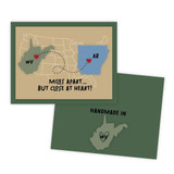 Graphic of handmade greeting card with West Virginia on it.
