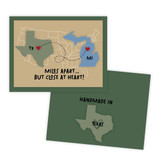 Graphic of handmade greeting card with Texas on it.