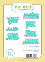 Graphic of Sunny Sayings Dies which includes sentiments for Summer.