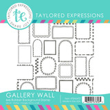 Graphic of Gallery Wall 6x6 Background Stamp which includes stamps for papercrafting.