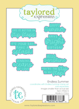 Graphic of Endless Summer Dies which are summer themed dies used for papercrafting.
