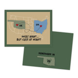 Graphic of handmade greeting card of Oklahoma.