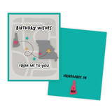 Graphic of handmade greeting card of New Hampshire.