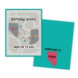 Graphic of handmade greeting card of Nevada.