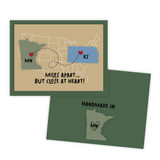 Graphic of handmade greeting card of Minnesota.